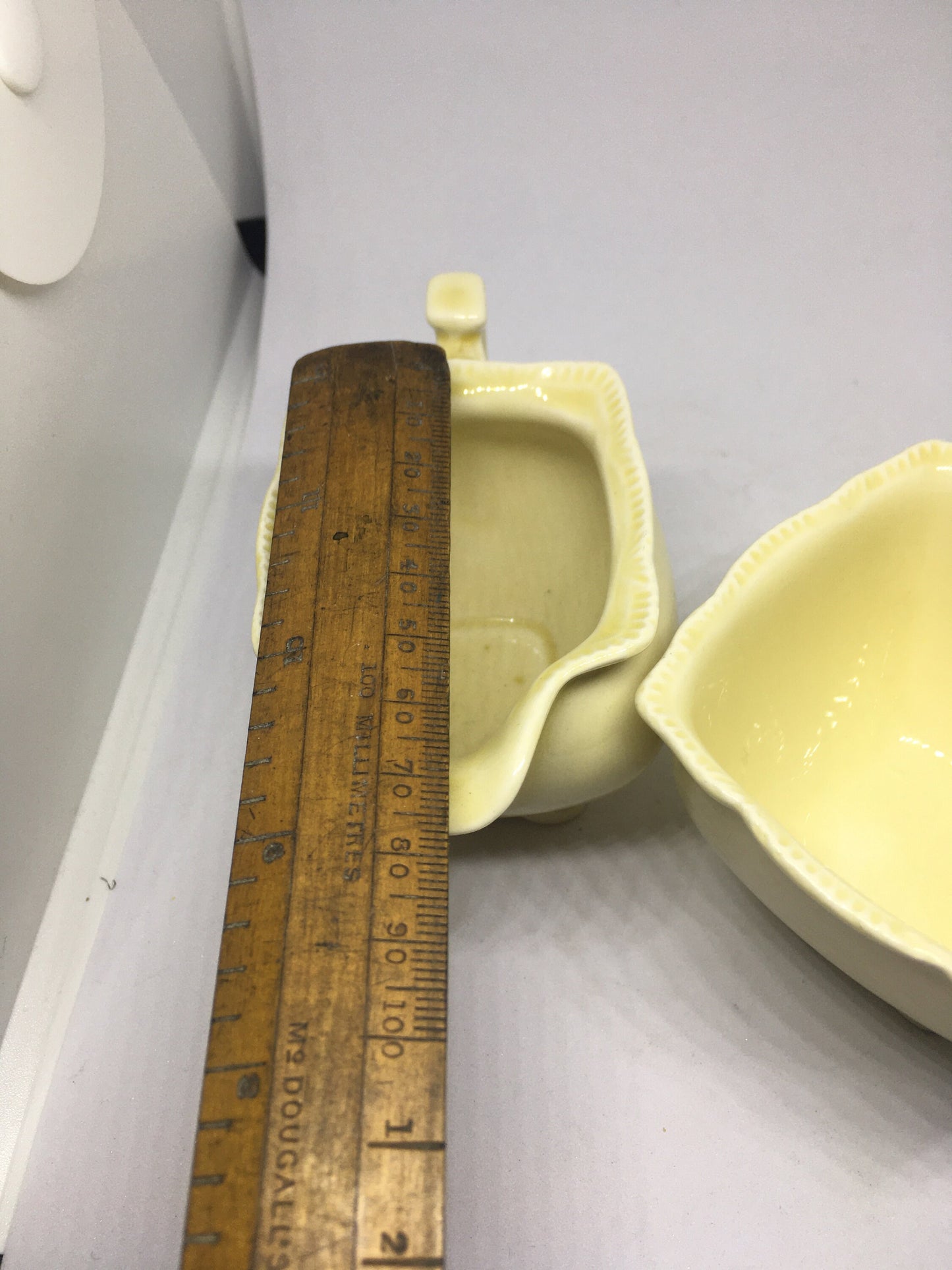 Sugar bowl and milk jug. Cream glazed Royal Winton Grimwades. Made in England.