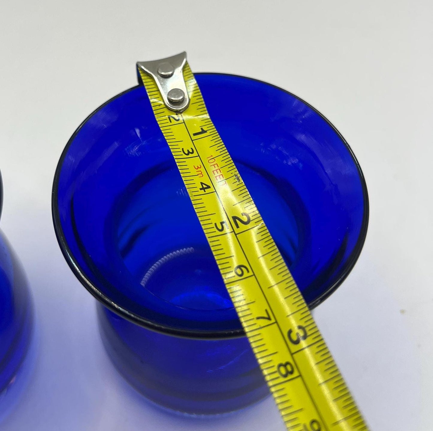 Hand blown cobalt blue studio glass bud posy vases.Scandinavian glass