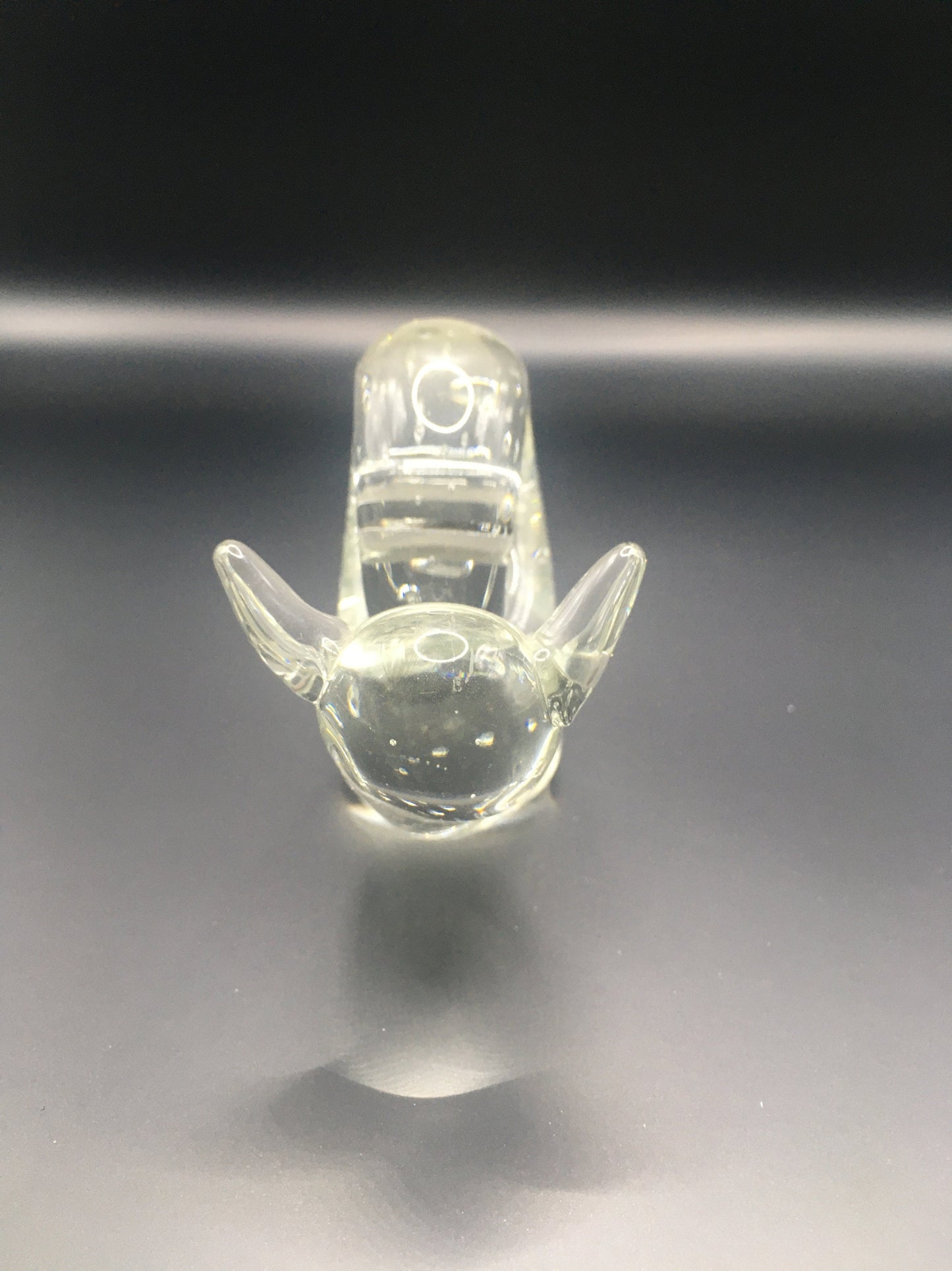 Art glass snail paperweight figurine .