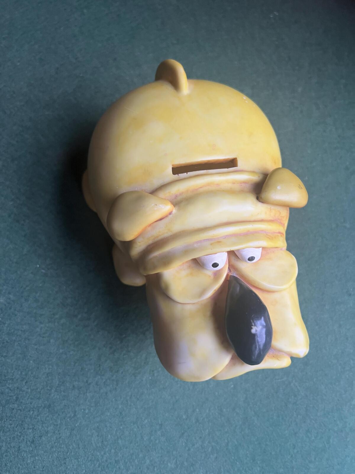 Vintage bulldog money box. Paolo Chiari style Italian resin money bank. Dog lover gift.