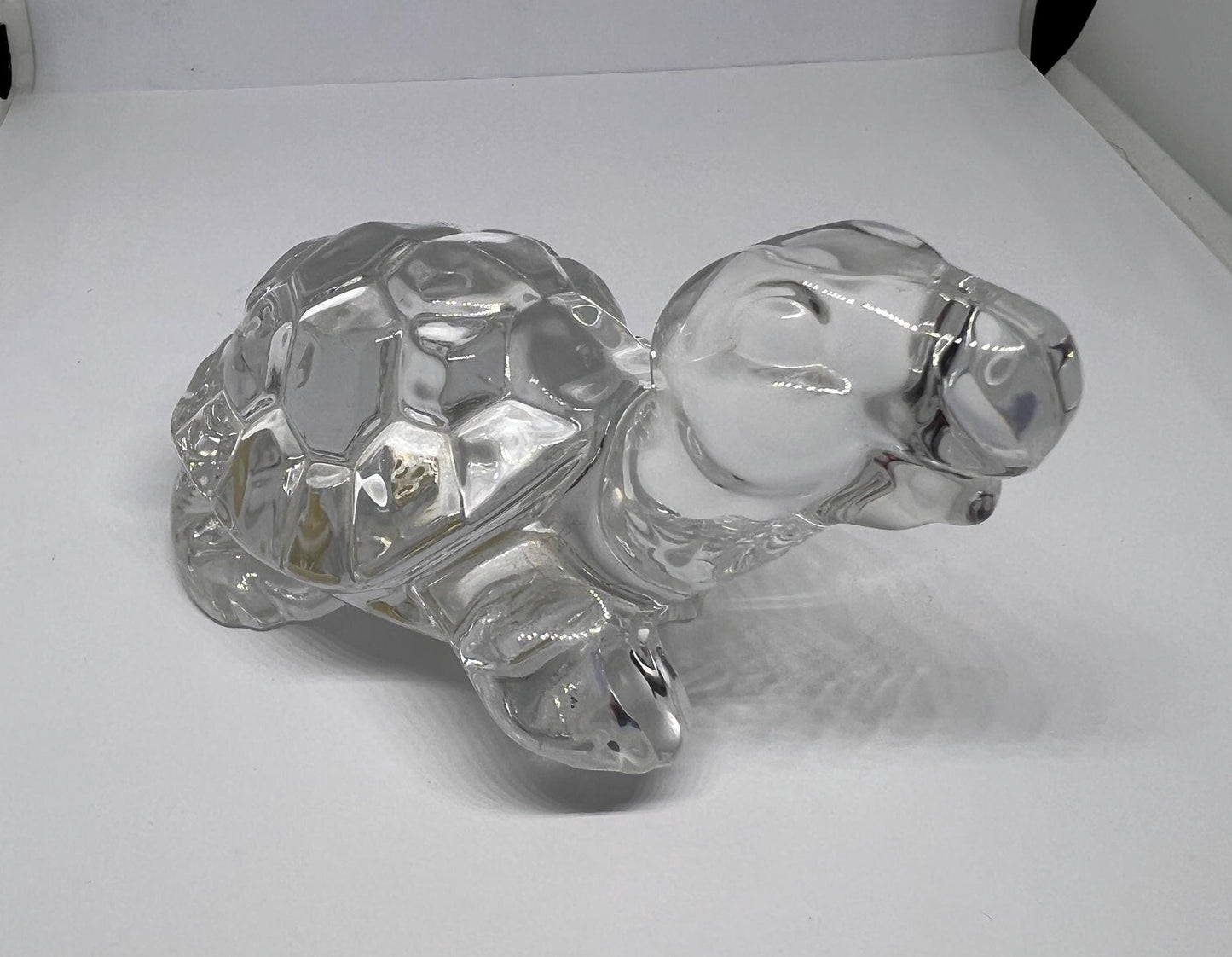 Tortoise Paperweight. Bohemia Czech Republic Lead Crystal Original stickers.