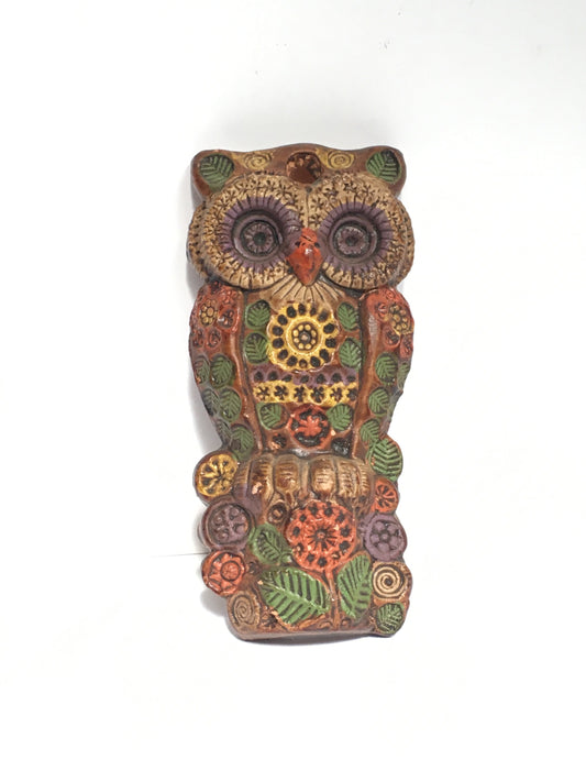 Ceramica Convento Jesus Maria owl figurine. Aracena Pottery. Spanish vintage. 1970s