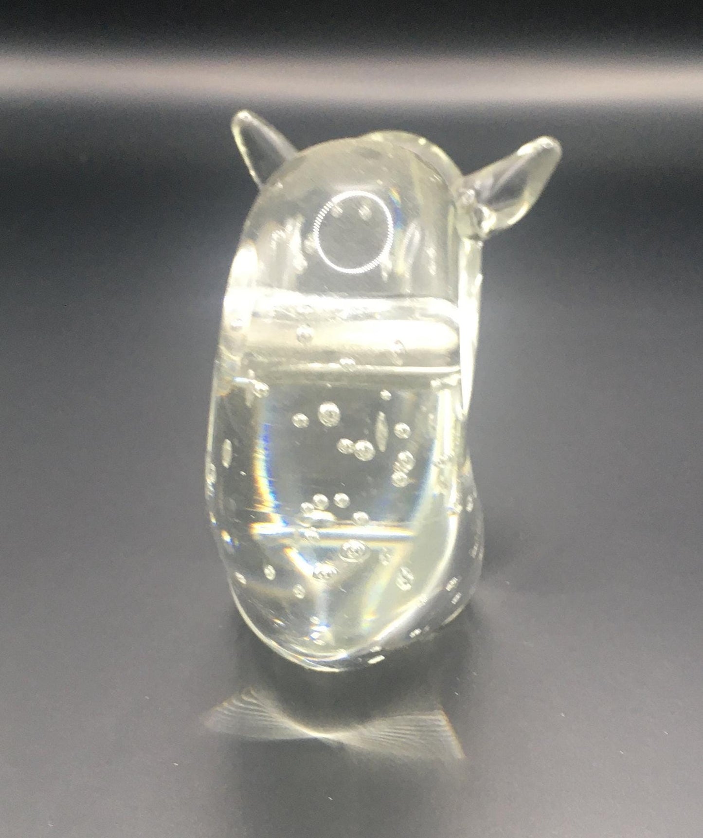 Art glass snail paperweight figurine .