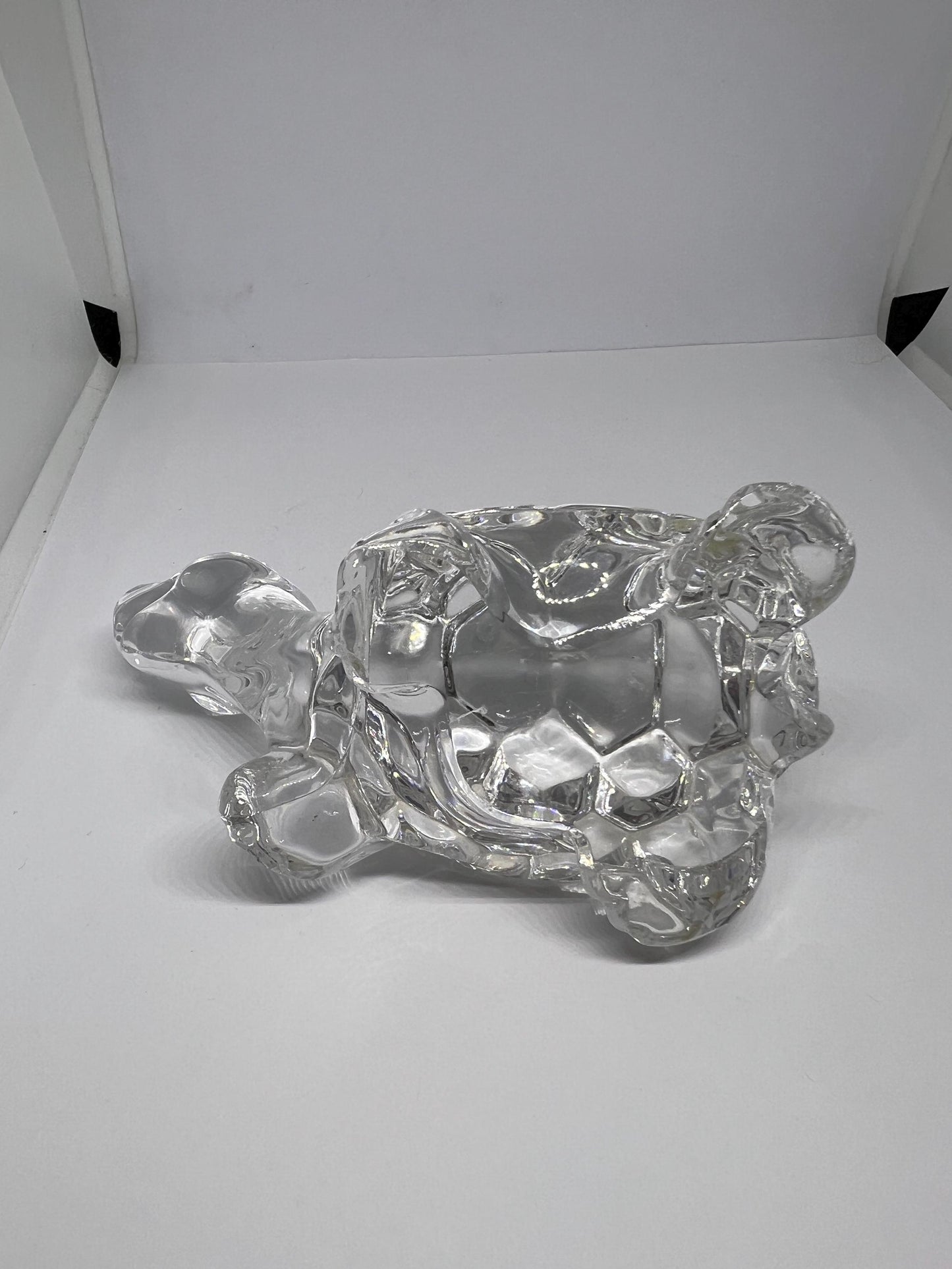 Tortoise Paperweight. Bohemia Czech Republic Lead Crystal Original stickers.
