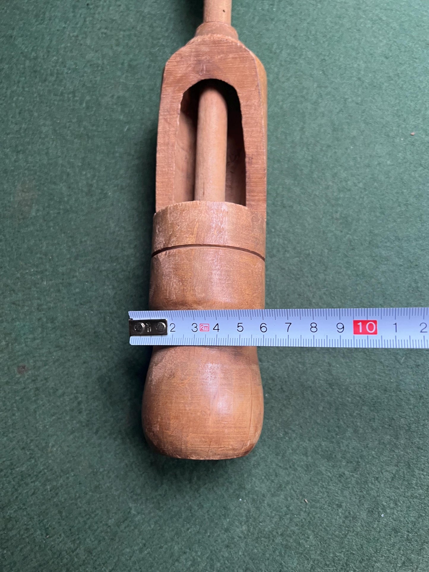 Antique wooden wine bottle corker. Manual bottle corker.