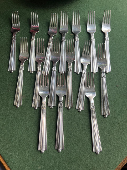 Danish Silver plated forks. Stamped GBS Prima Solvplet.